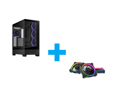 GPLAY x ASUS A31 PLUS ARGB - Black + 3 in 1 ASUS PRIME MR120 ARGB Reverse Black Edition