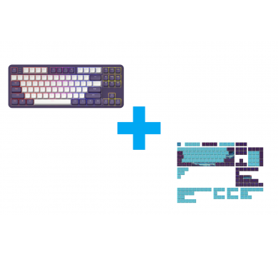 Dark Project ALU87A Violet + Dark Project - Night Sky Keycaps