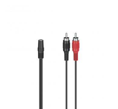 Hama Audio Adapters, 2 RCA Plugs - 3.5 mm Jack Socket