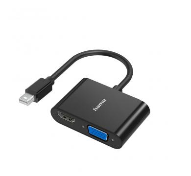 Hama Video Adapter 2in1 Mini DisplayPort Plug - VGA & HDMI Socket
