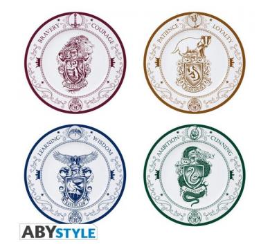 Abystyle HARRY POTTER Set of 4 PlatesHogwarts Houses