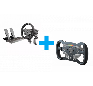 MOZA R3 Base + ES Wheel + SR-P Lite Double + R3 Table Clamp + ES Formula Wheel Mod