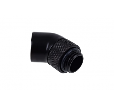 Alphacool Eiszapfen angled adaptor 45° rotatable G1/4 outer thread to G1/4 ínner thread - deep black
