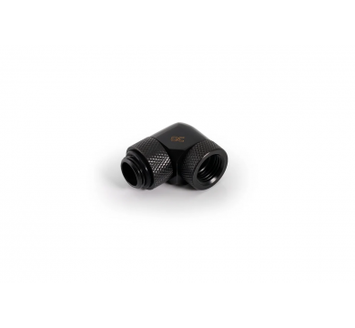 Alphacool Eiszapfen angled adaptor 90° rotatable G1/4 outer thread to G1/4 inner thread - deep black