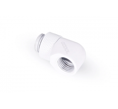 Alphacool Eiszapfen L-connector rotatable G1/4 outer thread to G1/4 inner thread - white