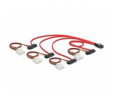 Delock Cable mini SAS SFF-8087 to 4 x SAS SFF-8482