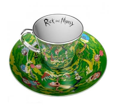 Abystyle RICK AND MORTY Mirror mug & plate set Portal