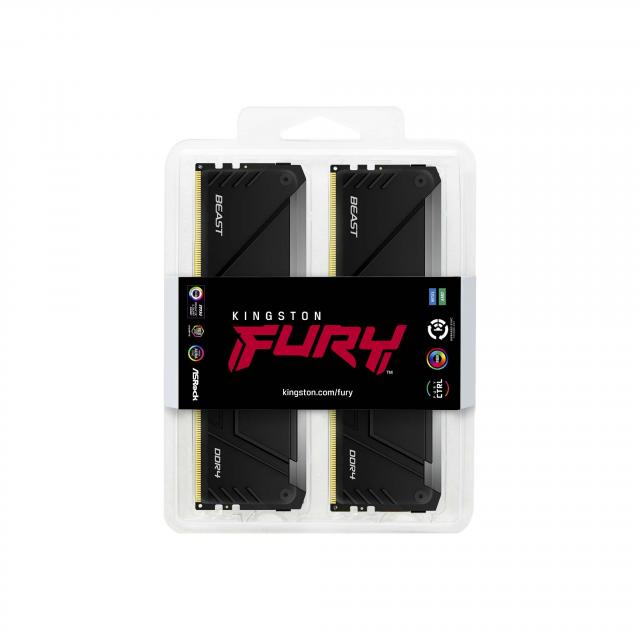 Kingston FURY Beast RGB Black 128GB (4x32GB) 3600MT/s DDR4