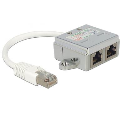 Delock RJ45 Port Doubler 1x RJ45 plug to 2x RJ45 jack