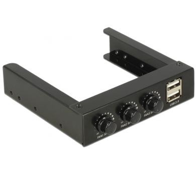 Delock 3.5″ Front Panel > 2 x USB 2.0 and fan control