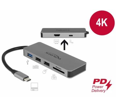 Delock USB Type-C Docking Station for Mobile Devices 4K - HDMI / Hub / SD / PD 2.0