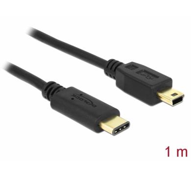 Delock Cable USB Type-C 2.0 male > USB 2.0 Type Mini-B male