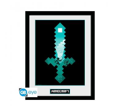 GBEYE MINECRAFT - Framed print "Diamond Sword"