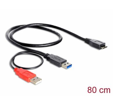 Delock Cable USB 3.0 type A + USB A to USB 3.0 Micro-B