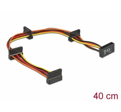Delock Cable Power SATA 15 pin plug > 4 x SATA 15 pin receptacle
