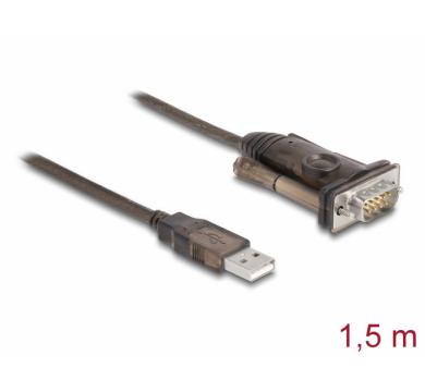 Delock Adapter USB 2.0 Type-A to 1 x Serial RS-232 D-Sub 9 pin male