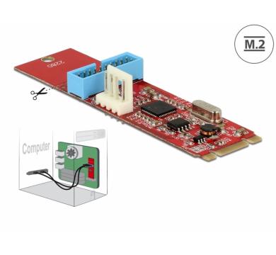 Delock Converter M.2 Key B+M male to 1 x USB 5 Gbps Pin Header