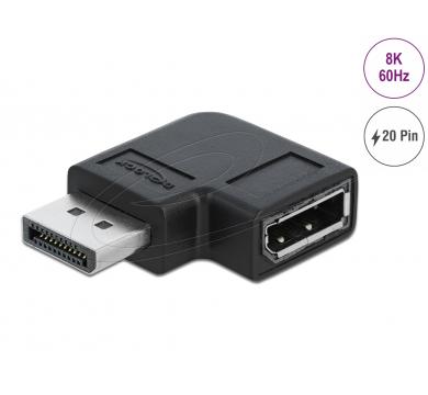 Delock DisplayPort 1.4 Adapter male to female 90° left angled