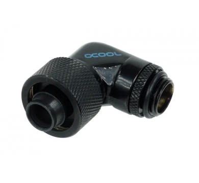 Alphacool 16/10 compression fitting 90° revolvable G1/4'' - deep black