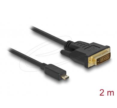 Delock HDMI cable Micro-D male > DVI 24+1 male
