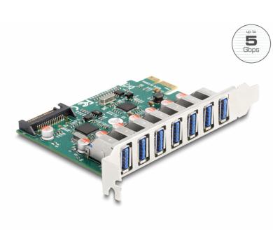 Delock PCI Express x1 Card to 7 x external USB 5 Gbps Type-A female