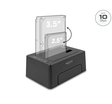 Delock USB Type-C 10 Gbps Docking Station for 2 x SATA HDD/SSD with Clone Function