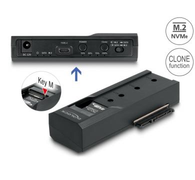 Delock USB Type-C Converter for 1 x M.2 NVMe SSD + 1 x SATA SSD / HDD