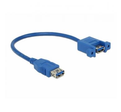 Delock Cable USB 3.0 Type-A female > USB 3.0 Type-A female panel-mount