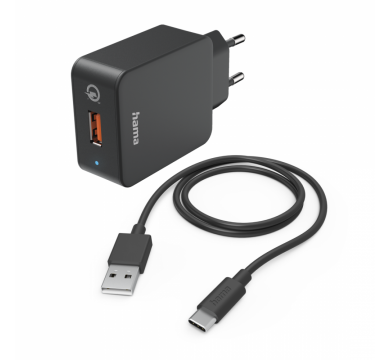 Hama quick charger with USB-C charging cable