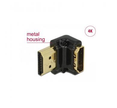Delock Adapter High Speed HDMI with Ethernet – HDMI-A female > HDMI-A male 4K 90°