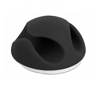 Delock cable holder mini set with 2 feed-throughs black