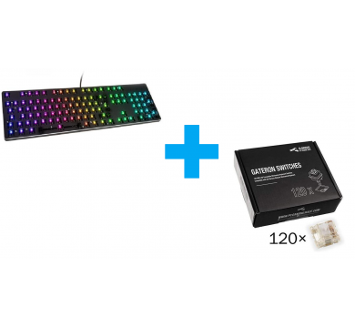 Glorious RGB GMMK ISO Layout+Gateron Clear Switches x120