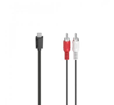Hama audio cable USB-C plug - RCA plug