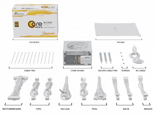 Seasonic CORE GX White ATX 3.1 850W (2024)