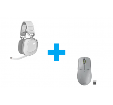 CORSAIR M75 AIR Ultra + Corsair HS80 RGB White