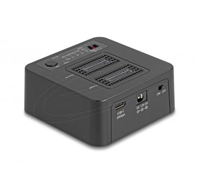 Delock USB 20 Gbps M.2 Docking Station for 2 x M.2 NVMe PCIe SSD with Clone and Erase Function