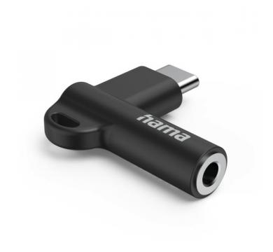 Hama Aux adapter USB-C – 3.5 mm jack socket, 90° angle