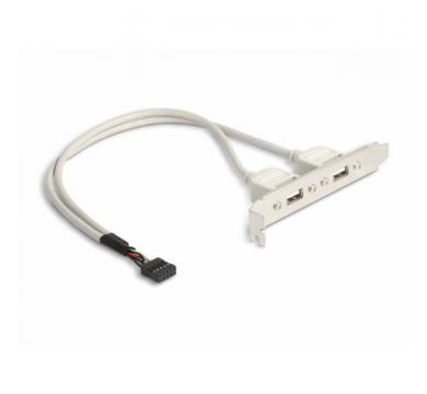 Delock Slot bracket 2 x USB 2.0 type A
