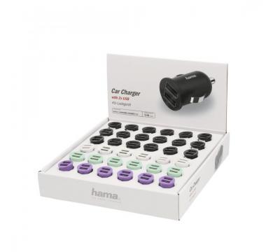 Hama Car Charger 2-Port USB 12 W