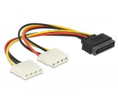 DeLock Power SATA 15pin to 2x 4pin Molex