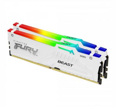 Kingston FURY Beast White RGB 64GB (2x32GB) 6000MT/s DDR5