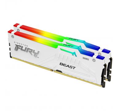 Kingston FURY Beast White RGB 32GB (2x16GB) 6000MT/s DDR5