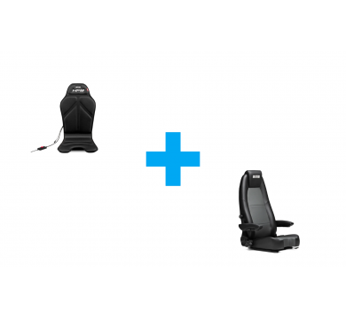 Next Level Racing Flight Simulator Seat 2.0 + Next Level Racing NLR HF8 - Haptic Feedback Gaming Pad