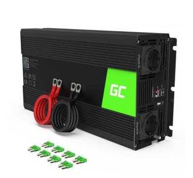 Green Cell Car Power Inverter Converter 24V to 230V 1500W/3000W