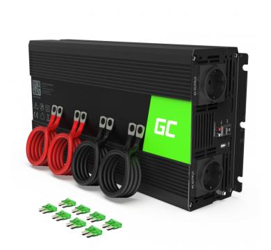 Green Cell Car Power Inverter Converter 24V to 230V 2000W/4000W