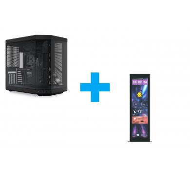 HYTE Y70 Pitch Black + HYTE Y70 Touch Infinite Display Upgrade