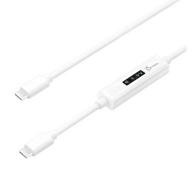 j5create USB-C Dynamic Power Meter Charging Cable - USB-C to USB-C