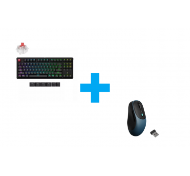 Keychron C3 Pro 8K QMK - Super Red Switch + Keychron BM24 1000Hz Polling Rate - Space Gray