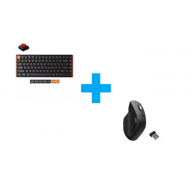 Keychron K3 MAX SE Black QMK - Milk POM Red Switch + Keychron M6S-A23 8000Hz Polling Rate