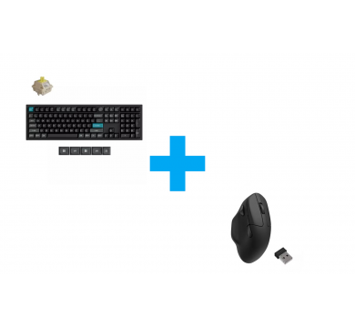 Keychron Q6 Ultra 8K Black - Silk POM Switch Banana + Keychron M7-A23 8000Hz